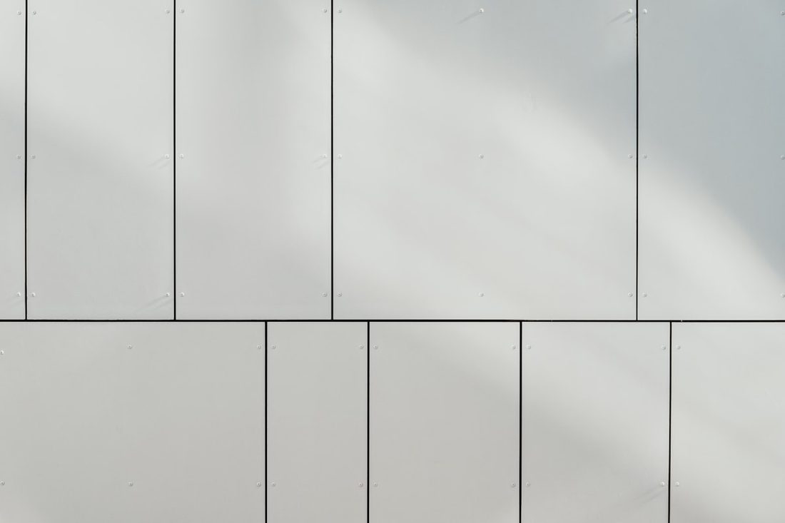 Installed wall panels in a commercial interior